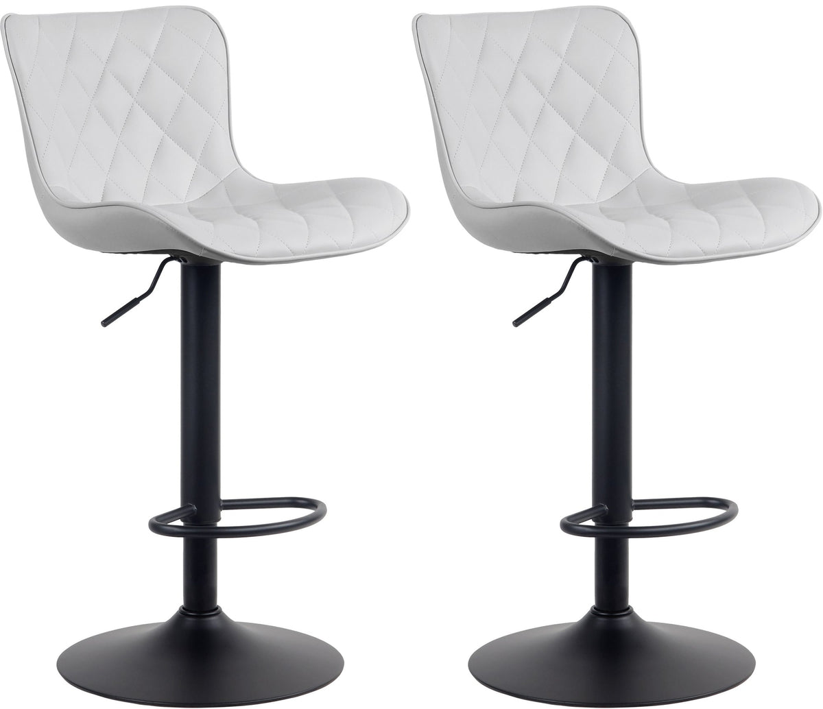 2er Set Barhocker Emma Kunstleder - wei�