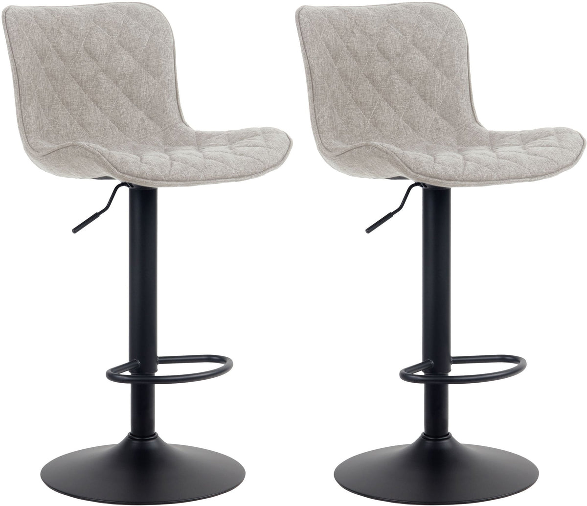 2er Set Barhocker Emma Stoff - taupe
