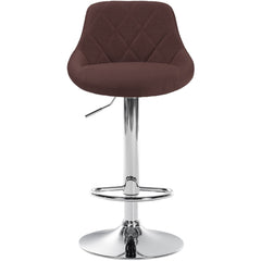 Barhocker Lazio Stoff chrom - braun