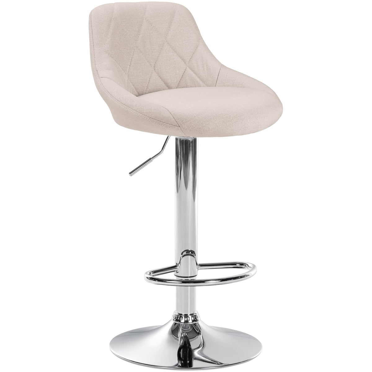 Barhocker Lazio Stoff chrom - creme
