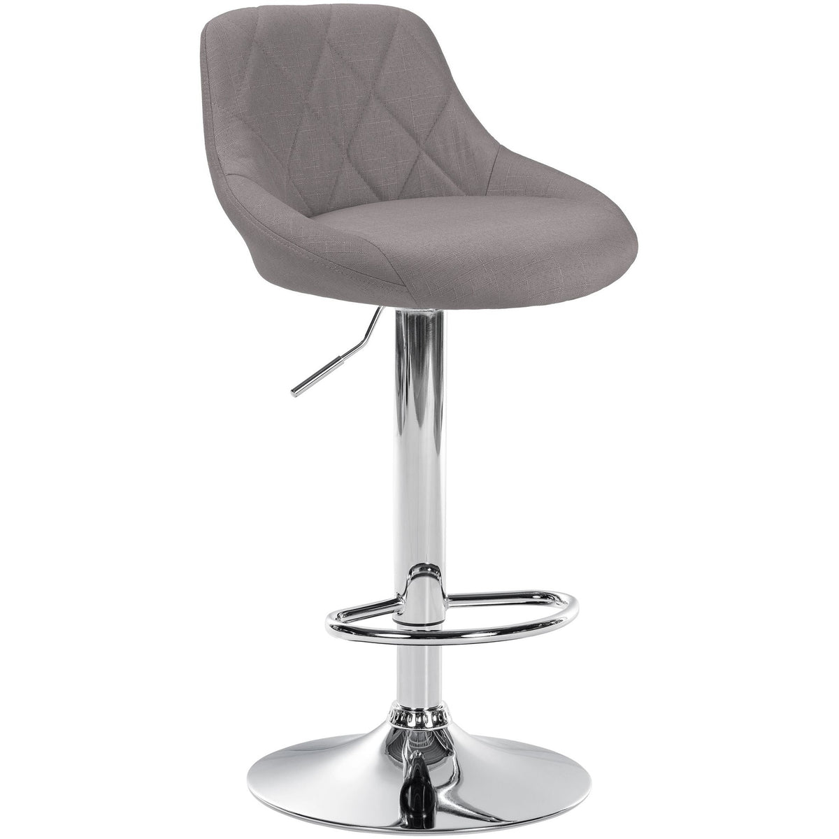 Barhocker Lazio Stoff chrom - grau