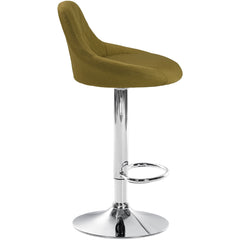Barhocker Lazio Stoff chrom - grün