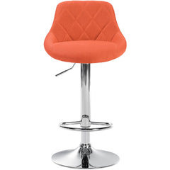 Barhocker Lazio Stoff chrom - orange
