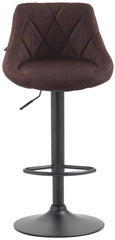 Barhocker Lazio Stoff schwarz - braun