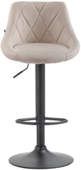Barhocker Lazio Stoff schwarz - creme