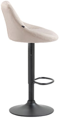 Barhocker Lazio Stoff schwarz - creme