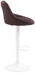 Barhocker Lazio Stoff wei� - braun