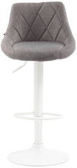 Barhocker Lazio Stoff wei� - grau