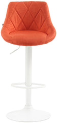 Barhocker Lazio Stoff wei� - orange