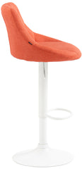 Barhocker Lazio Stoff wei� - orange