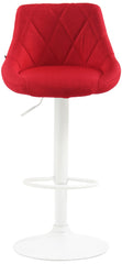 Barhocker Lazio Stoff wei� - rot