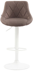 Barhocker Lazio Stoff wei� - taupe