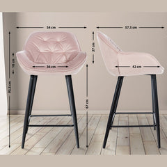 Barhocker Gibson Samt - pink