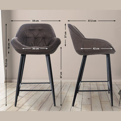 Barhocker Gibson Stoff - braun