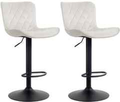 2er Set Barhocker Emma Samt - creme