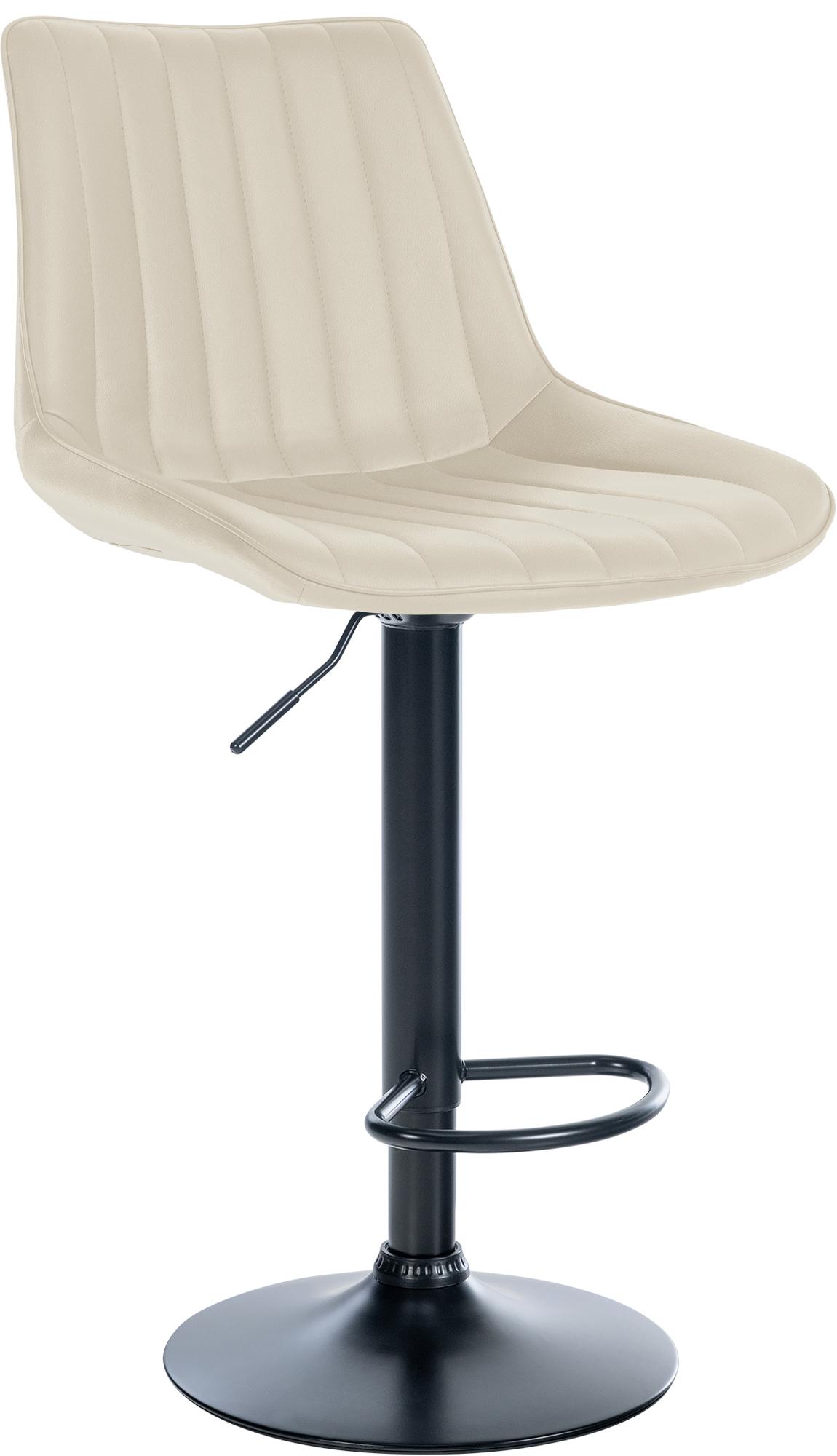 Barhocker Toni Kunstleder schwarz - creme