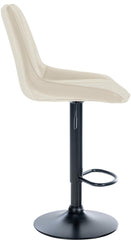Barhocker Toni Kunstleder schwarz - creme