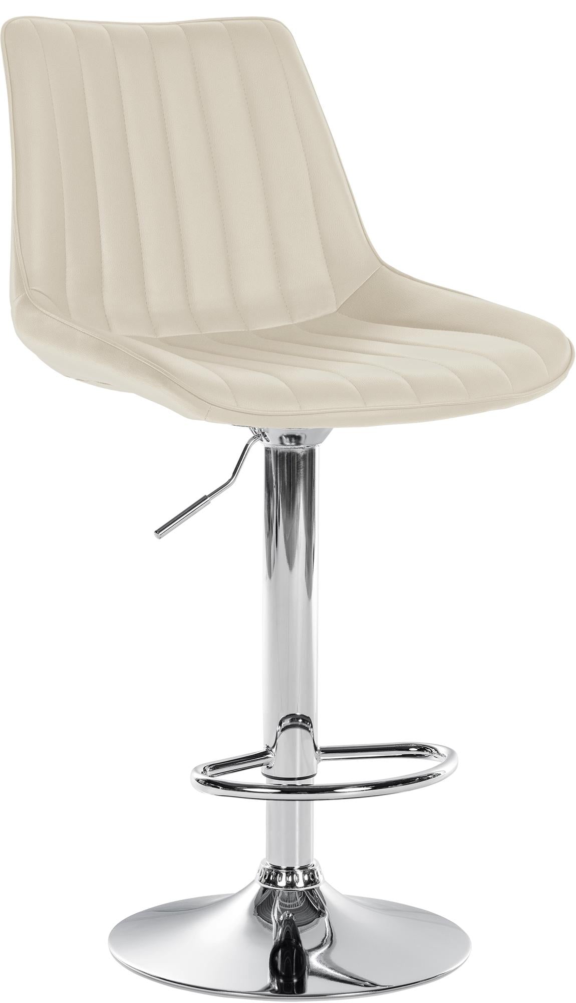 Barhocker Toni Kunstleder chrom - creme
