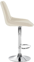 Barhocker Toni Kunstleder chrom - creme