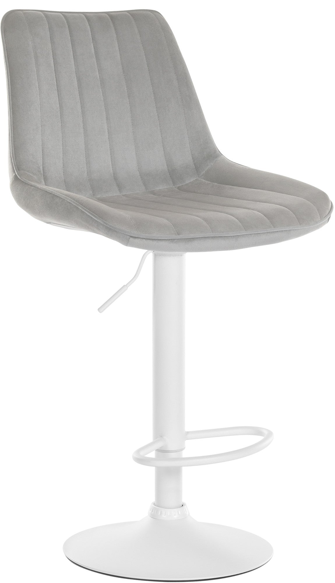 Barhocker Toni Samt wei� - grau