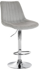 Barhocker Toni Samt chrom - grau