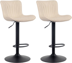 2er Set Barhocker Linus Kunstleder - creme