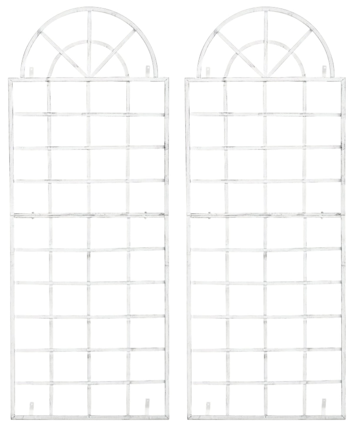 2er Set Rankgitter Viva - antik wei� by Dropshipping-Europe – Rosenb�gen