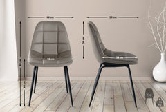 Stuhl Tom Kunstleder - taupe