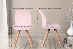 Stuhl Luna Samt - pink