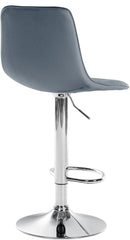 Barhocker Lex Kunstleder Chrom - grau