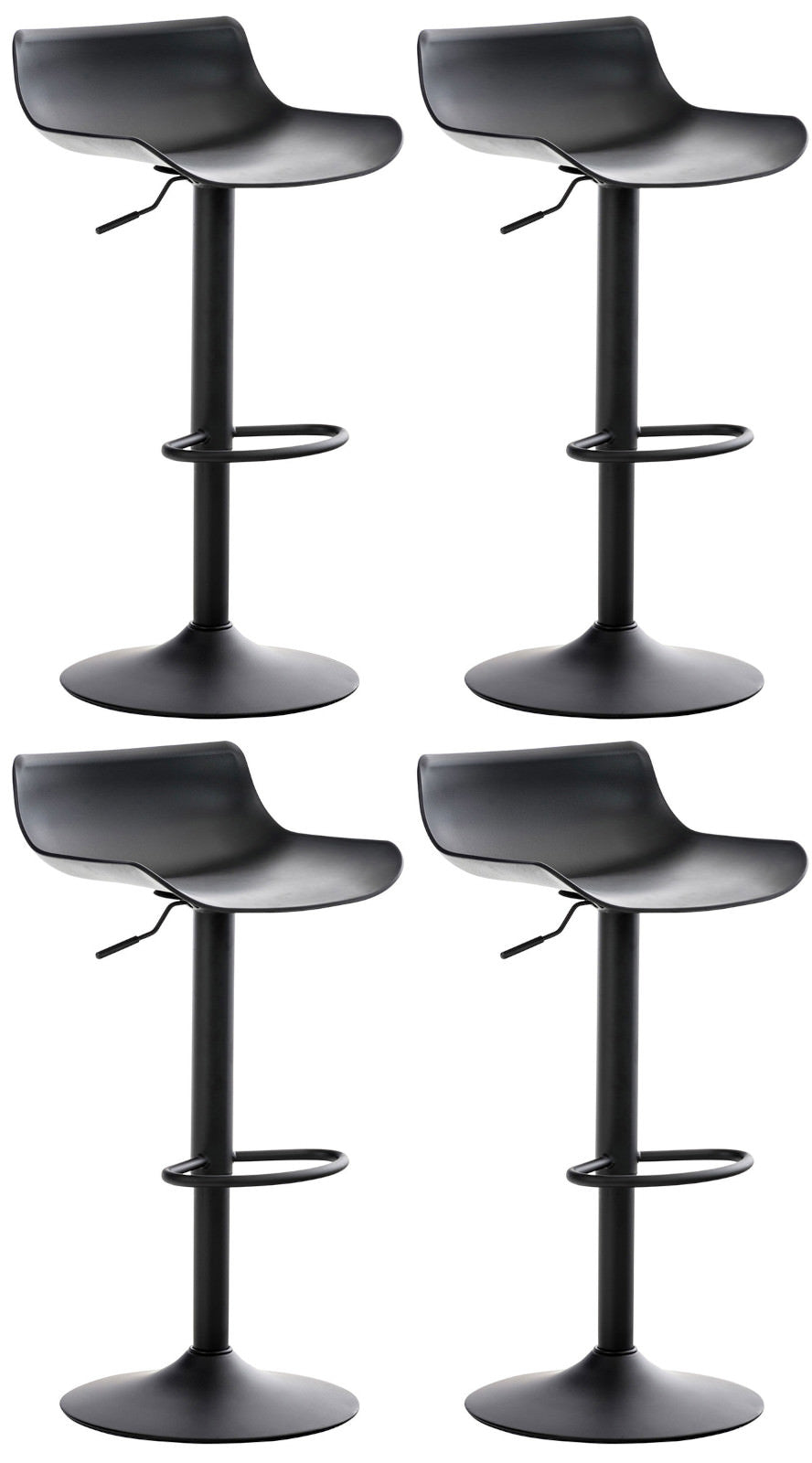 4er Set Barhocker Aveiro - schwarz