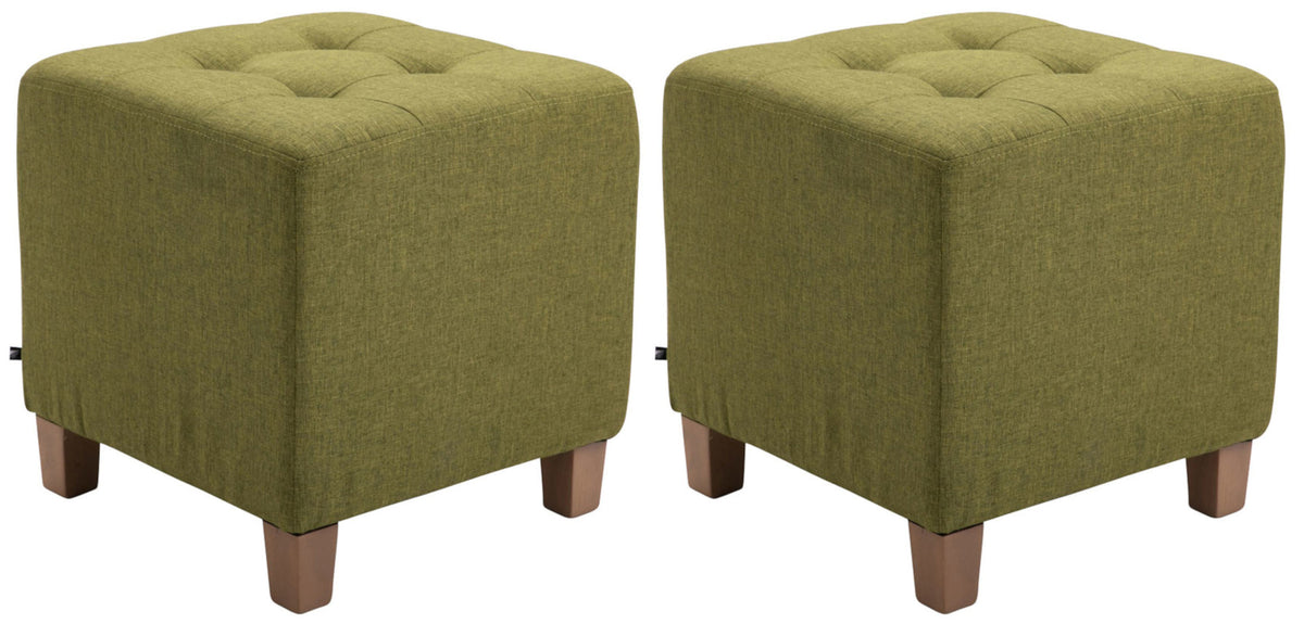 2er Set Sitzhocker Pharao, antik-hell - gr�n