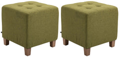 2er Set Sitzhocker Pharao, antik-hell - gr�n