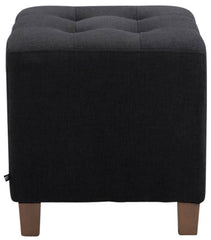 2er Set Sitzhocker Pharao, antik-hell - schwarz
