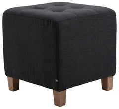 2er Set Sitzhocker Pharao, antik-hell - schwarz
