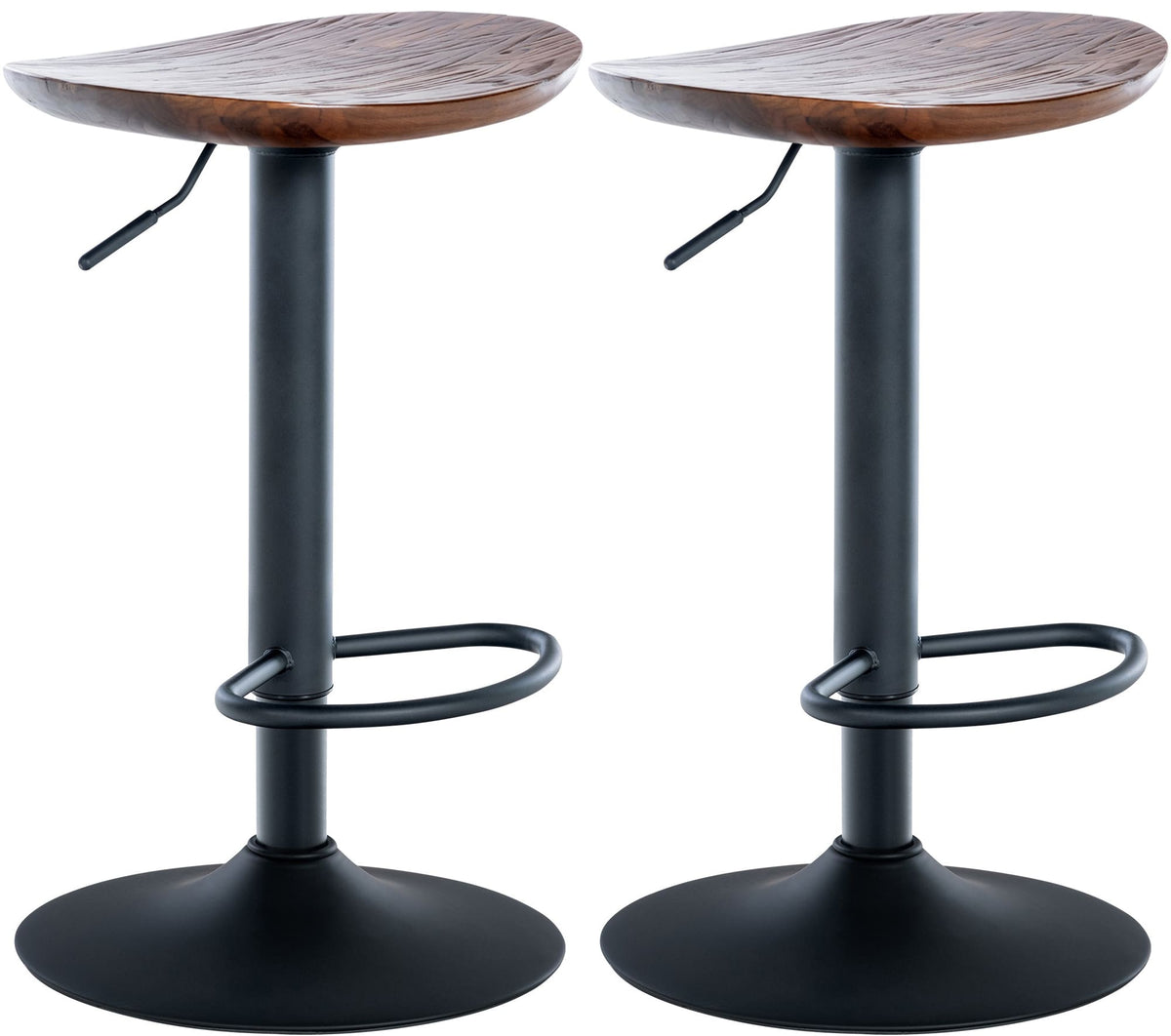 2er Set Barhocker Skelde - walnuss