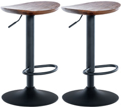 2er Set Barhocker Skelde - walnuss