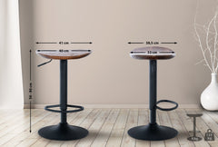 2er Set Barhocker Skelde - walnuss