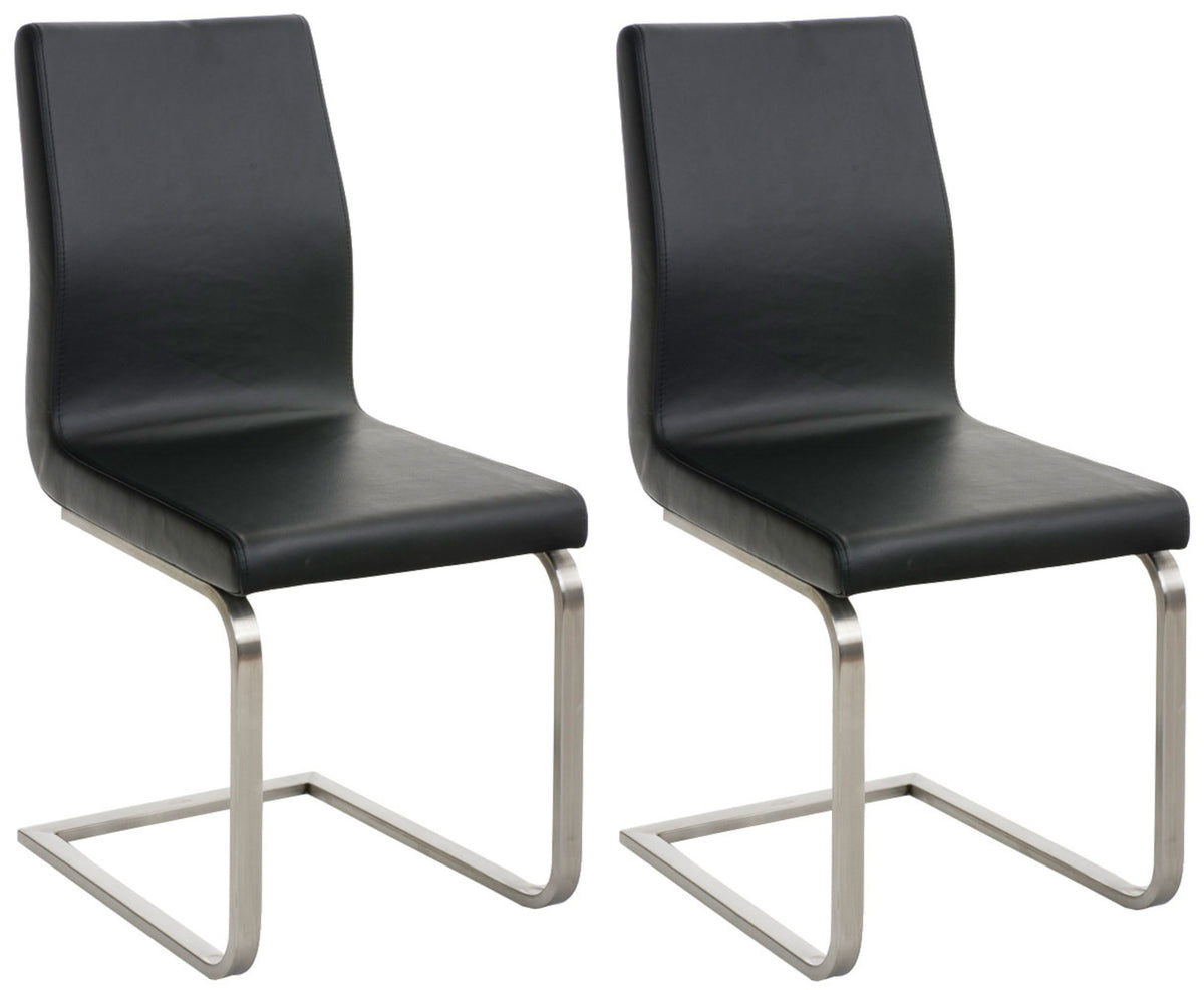 2er Set Esszimmerstühle Belfort - schwarz