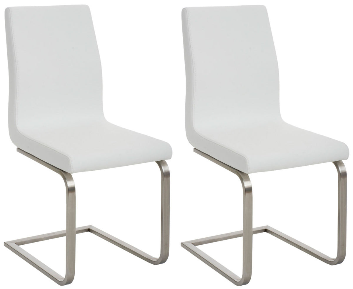 2er Set Esszimmerstühle Belfort - weiß