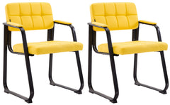 2er Set Besucherst�hle Canada B Kunstleder - gelb