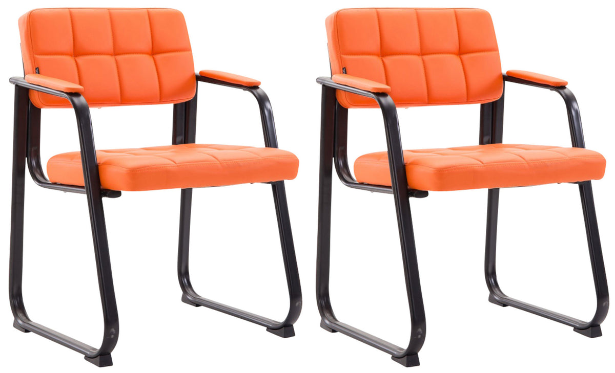 2er Set Besucherst�hle Canada B Kunstleder - orange