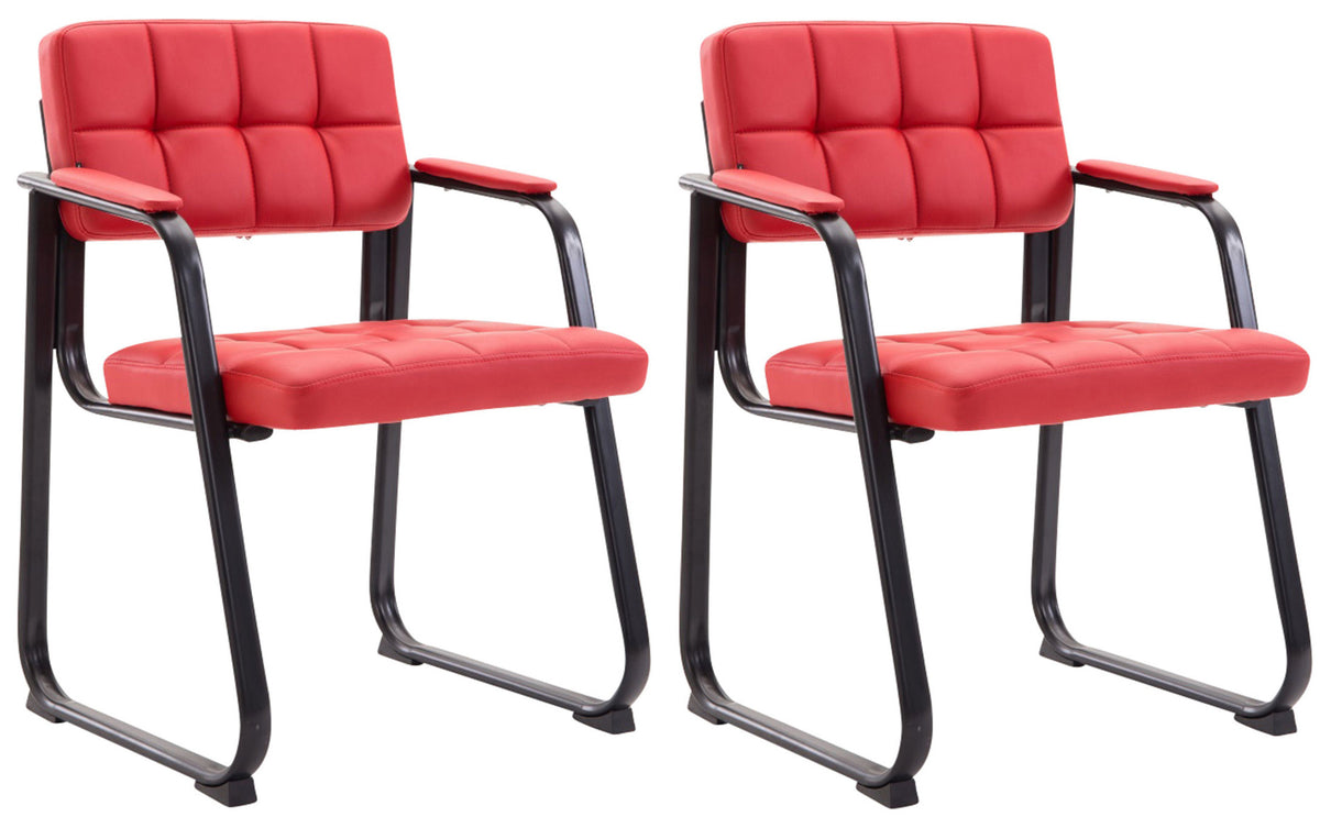 2er Set Besucherst�hle Canada B Kunstleder - rot