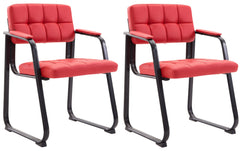 2er Set Besucherst�hle Canada B Kunstleder - rot