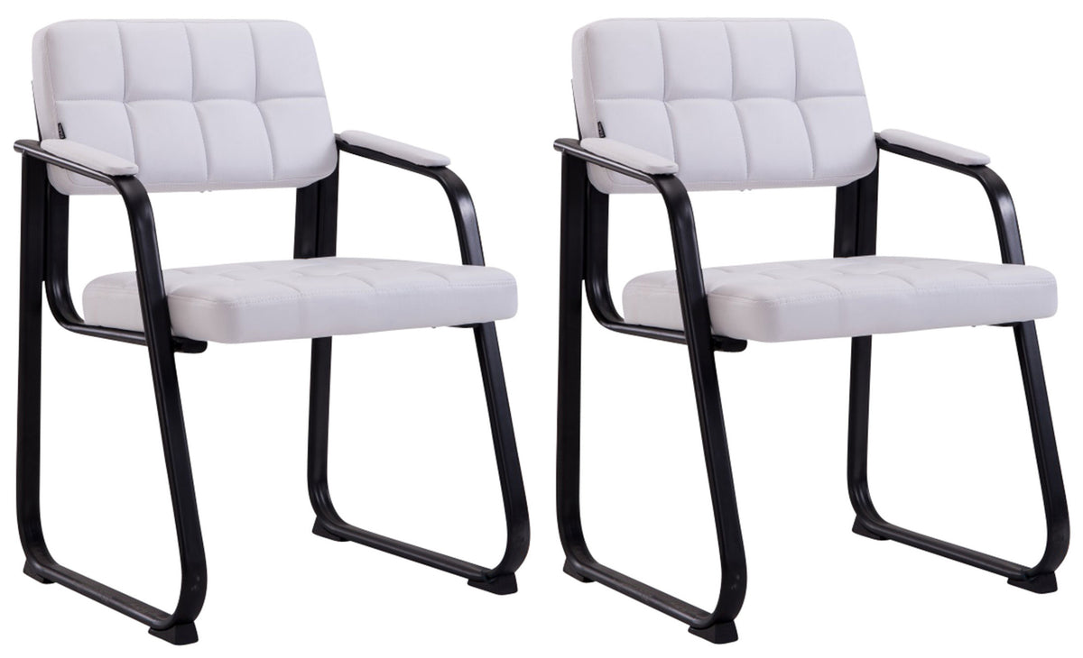 2er Set Besucherst�hle Canada B Kunstleder - wei�
