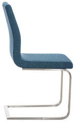 2er Set Esszimmerstühle Belfort Stoff - blau