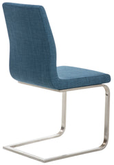 2er Set Esszimmerstühle Belfort Stoff - blau