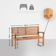 Teakbank Halden 150 cm - teak