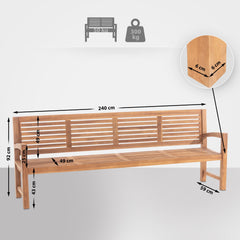 Teakbank Halden 240 cm - teak