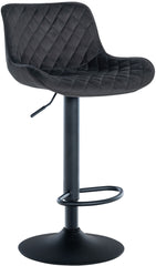 Barhocker Minosa Samt - schwarz